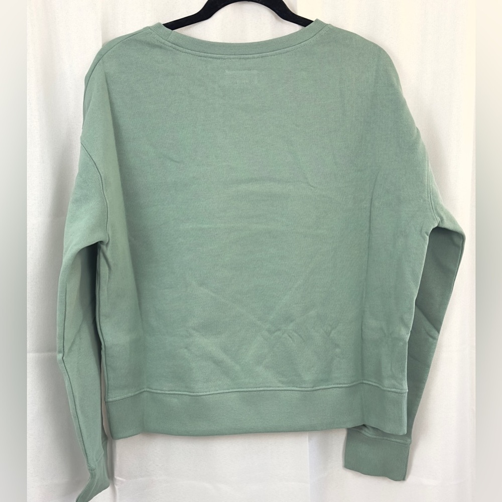pact Organic Cotton Sage Green Graphic Herbs Crew Neck Slouchy Sweatshirt M & L - Picture 4 of 12